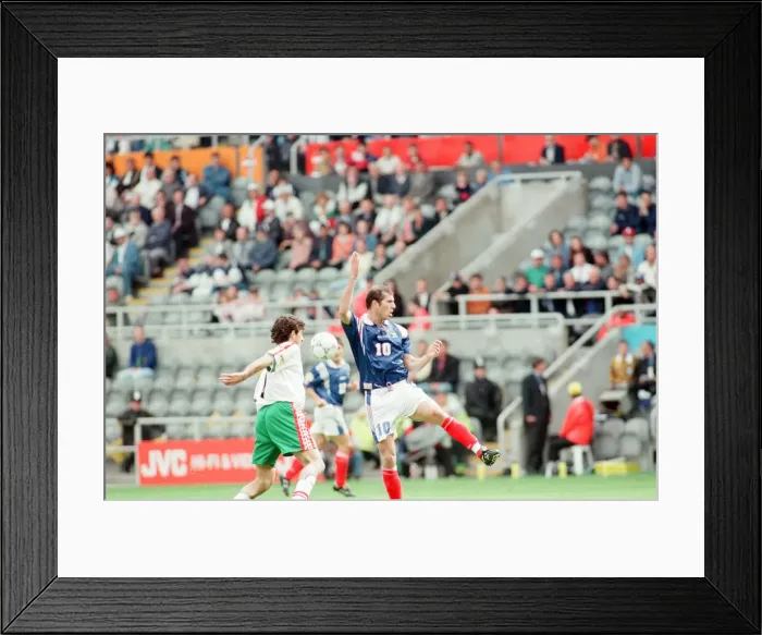 Framed Print : France 3-1 Bulgaria, Euro 1996 Group B match at St James Park, Newcastle