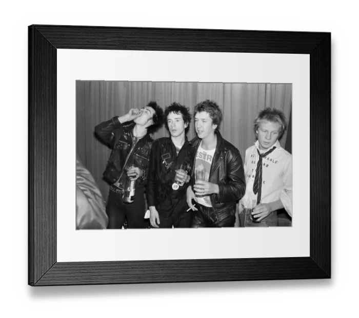 Framed Print : The Sex Pistols. 10th March 1977. London. There are back again -