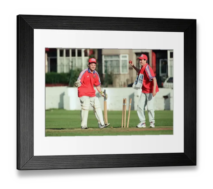 Framed Print : Czech Republic Football Fans at Firwood Bootle Cricket Club, Liverpool, 9th June 1996