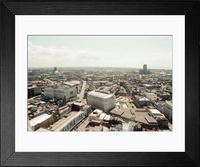 Framed Print : Liverpool City Centre, Merseyside, Panorama Views, 13th June 1996 Framed Print : Liverpool City Centre, Merseyside, Panorama Views, 13th June 1996