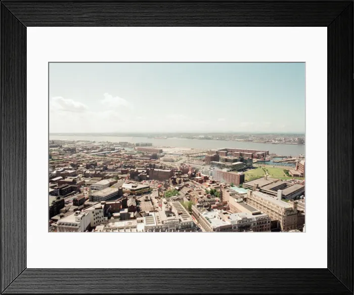 Framed Print : Liverpool City Centre, Merseyside, Panorama Views, 13th June 1996