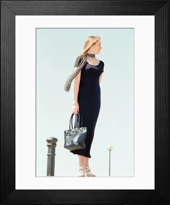 Framed Print : Model, Kelly, wearing Maritime inspired clothing at Liverpool Marina, Merseyside Framed Print : Model, Kelly, wearing Maritime inspired clothing at Liverpool Marina, Merseyside