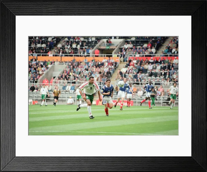 Framed Print : France 3-1 Bulgaria, Euro 1996 Group B match at St James Park, Newcastle