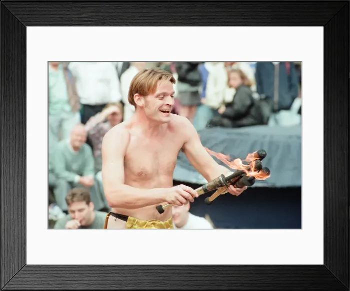 Framed Print : Euro 1996 Street Festival, Newcastle, 18th June 1996