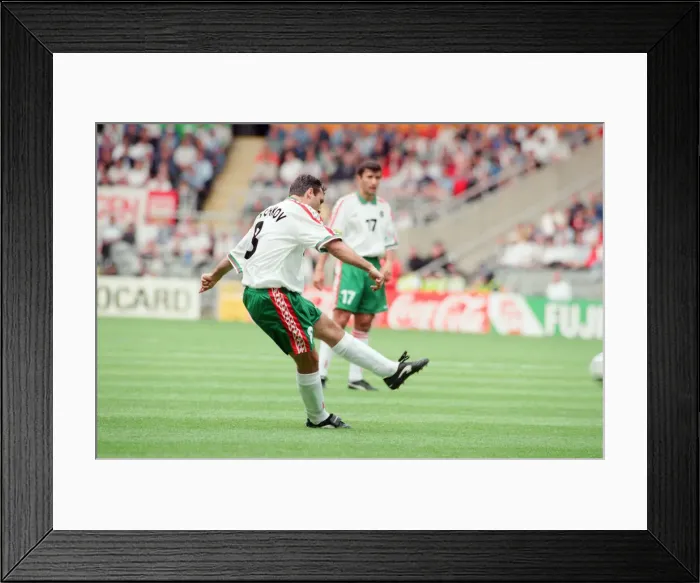 Framed Print : France 3-1 Bulgaria, Euro 1996 Group B match at St James Park, Newcastle