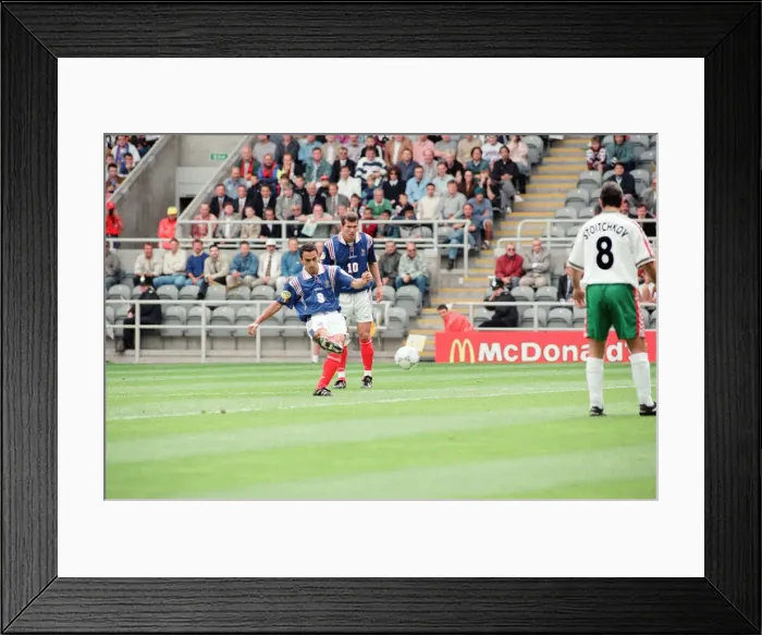 Framed Print : France 3-1 Bulgaria, Euro 1996 Group B match at St James Park, Newcastle