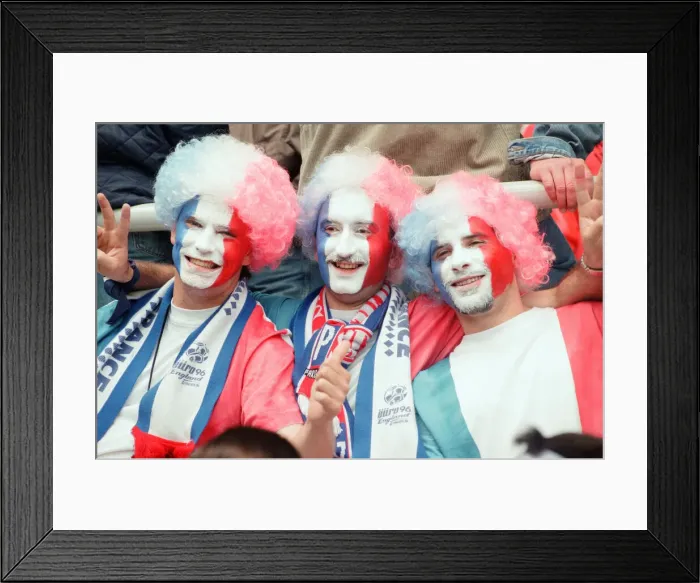 Framed Print : France 3-1 Bulgaria, Euro 1996 Group B match at St James Park, Newcastle Framed Print : France 3-1 Bulgaria, Euro 1996 Group B match at St James Park, Newcastle