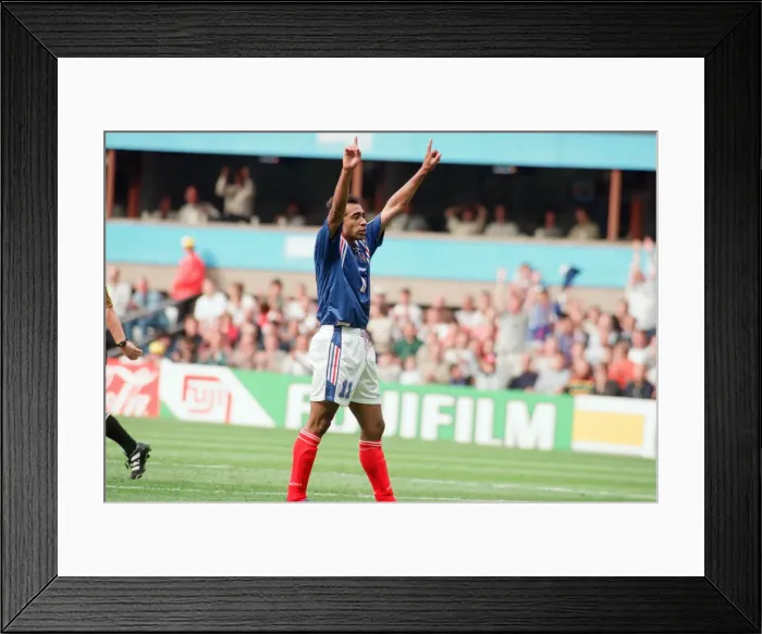 Framed Print : France 3-1 Bulgaria, Euro 1996 Group B match at St James Park, Newcastle Framed Print : France 3-1 Bulgaria, Euro 1996 Group B match at St James Park, Newcastle