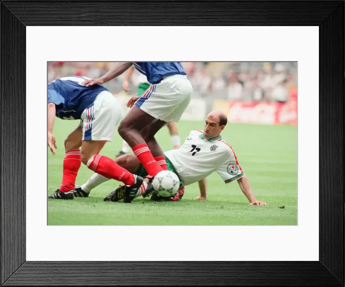 Framed Print : France 3-1 Bulgaria, Euro 1996 Group B match at St James Park, Newcastle Framed Print : France 3-1 Bulgaria, Euro 1996 Group B match at St James Park, Newcastle