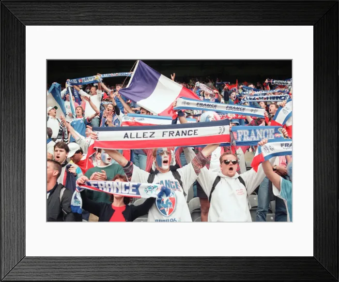 Framed Print : France 3-1 Bulgaria, Euro 1996 Group B match at St James Park, Newcastle Framed Print : France 3-1 Bulgaria, Euro 1996 Group B match at St James Park, Newcastle
