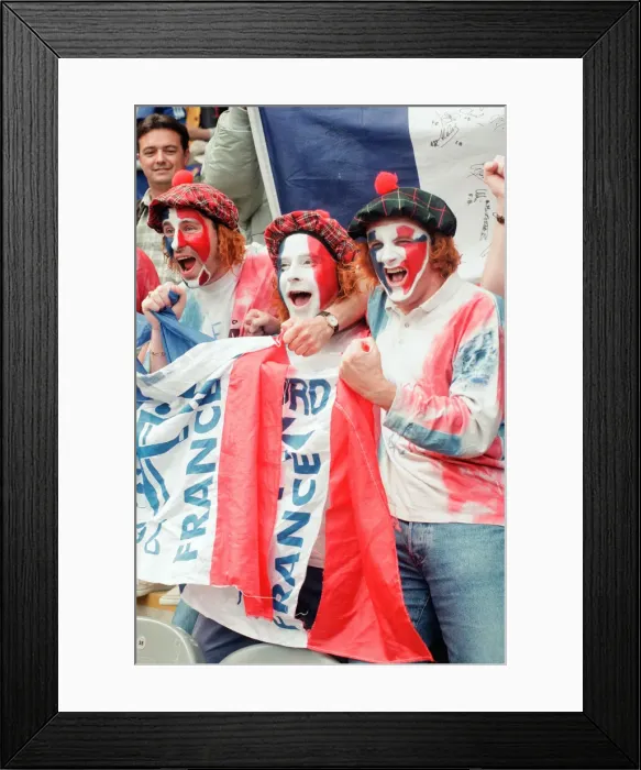 Framed Print : France 3-1 Bulgaria, Euro 1996 Group B match at St James Park, Newcastle Framed Print : France 3-1 Bulgaria, Euro 1996 Group B match at St James Park, Newcastle