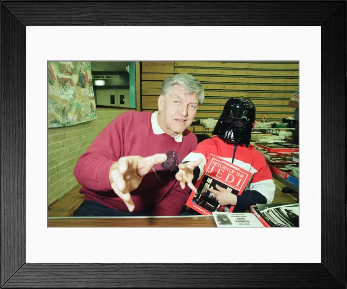 Framed Print : David Prowse, actor who plays Darth Vader in the Star Wars trilogy Framed Print : David Prowse, actor who plays Darth Vader in the Star Wars trilogy