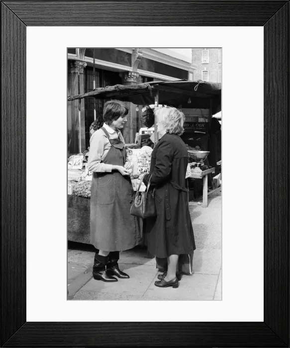 Framed Print : Prospective Labour member of Parliament Harriet Harman canvassing in Peckham