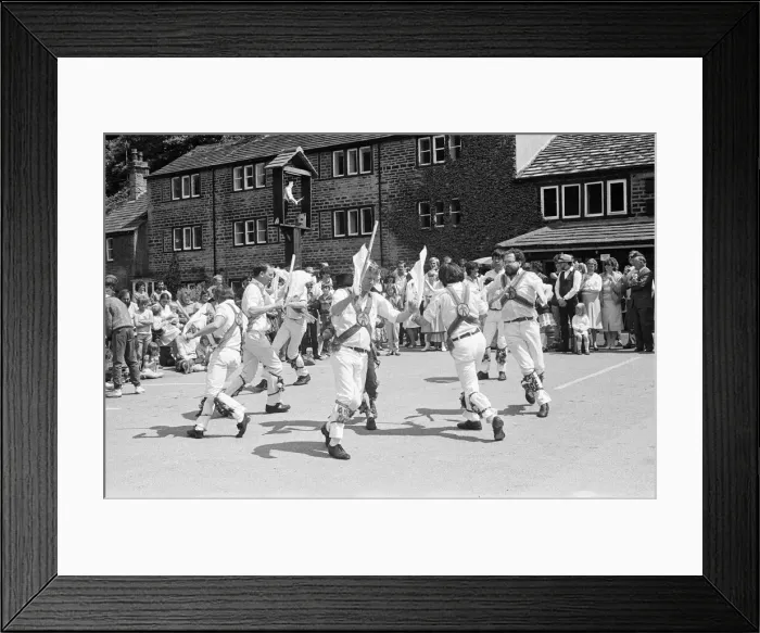 Framed Print : Traditional dancers from all over Britain brought colour to Thunderbridge at the weekend