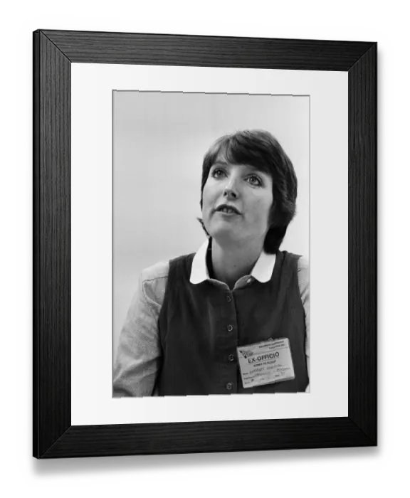 Framed Print : Prospective Labour member of Parliament Harriet Harman attending the Labour Party Framed Print : Prospective Labour member of Parliament Harriet Harman attending the Labour Party