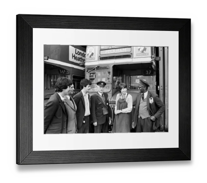 Framed Print : Prospective Labour member of Parliament Harriet Harman canvassing in Peckham