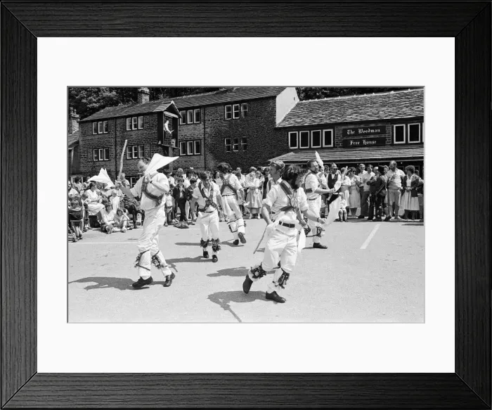 Framed Print : Traditional dancers from all over Britain brought colour to Thunderbridge at the weekend