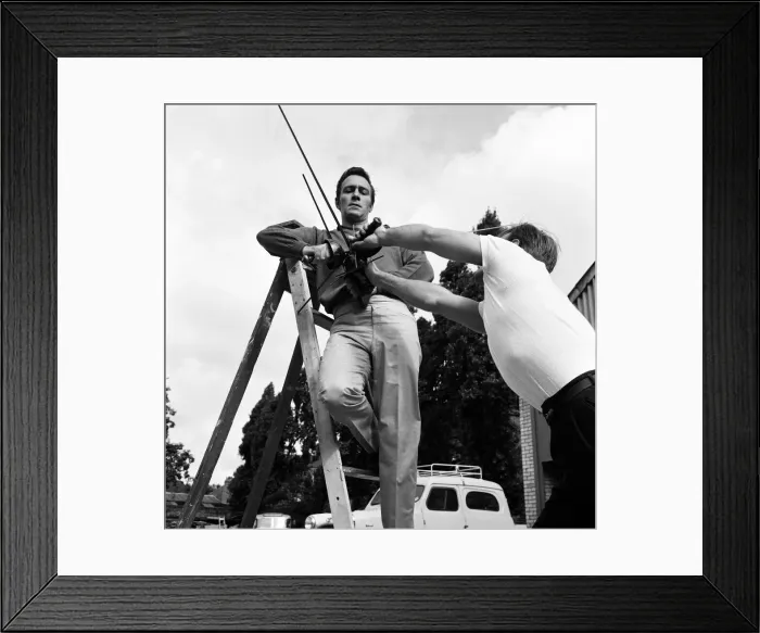 Framed Print : Christopher Plummer rehearsing for a production of Hamlet Framed Print : Christopher Plummer rehearsing for a production of Hamlet