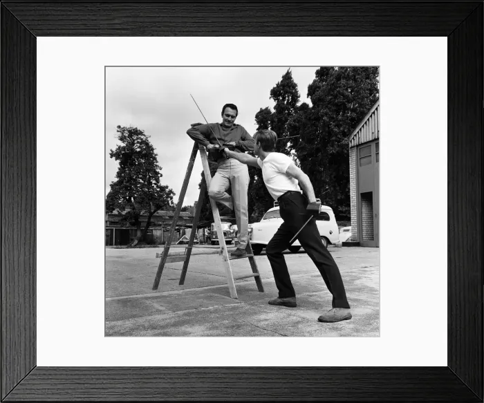 Framed Print : Christopher Plummer rehearsing for a production of Hamlet Framed Print : Christopher Plummer rehearsing for a production of Hamlet