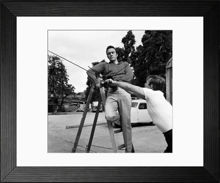 Framed Print : Christopher Plummer rehearsing for a production of Hamlet Framed Print : Christopher Plummer rehearsing for a production of Hamlet