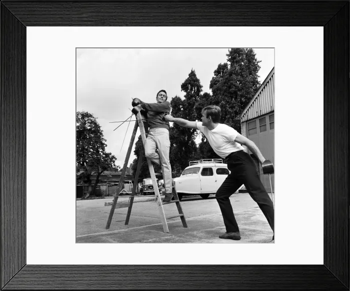 Framed Print : Christopher Plummer rehearsing for a production of Hamlet Framed Print : Christopher Plummer rehearsing for a production of Hamlet