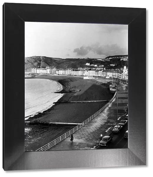 Aberystwyth Beach and Promenade, Ceredigion, West Wales, 1976