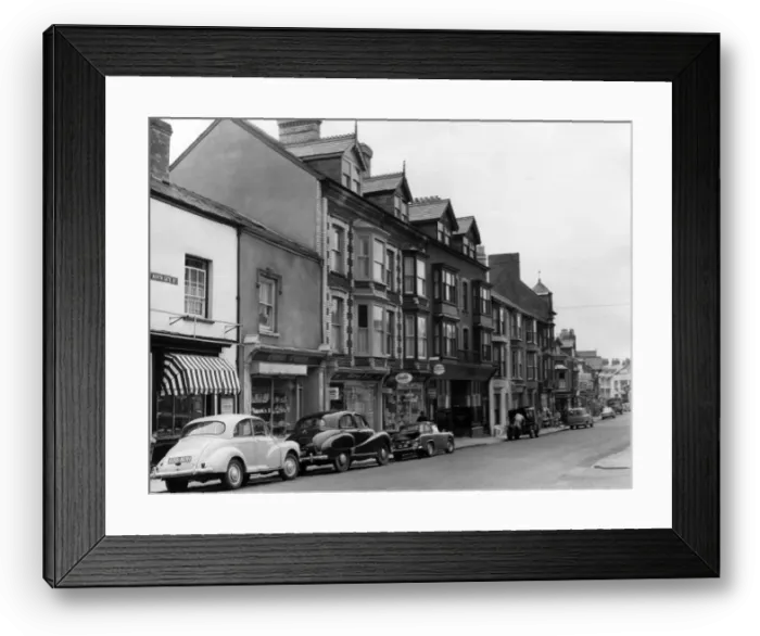 Framed Print : Street Scenes, Aberystwyth, Ceredigion, West Wales, Circa 1965. North Gate Street