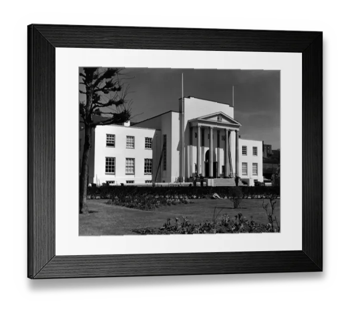 Framed Print : Aberystwyth, new Town Hall, Ceredigion, West Wales, 2nd May 1962 Framed Print : Aberystwyth, new Town Hall, Ceredigion, West Wales, 2nd May 1962