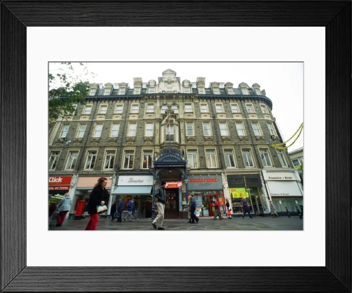 Framed Print : The Westgate Hotel, Newport. 11th November 1996