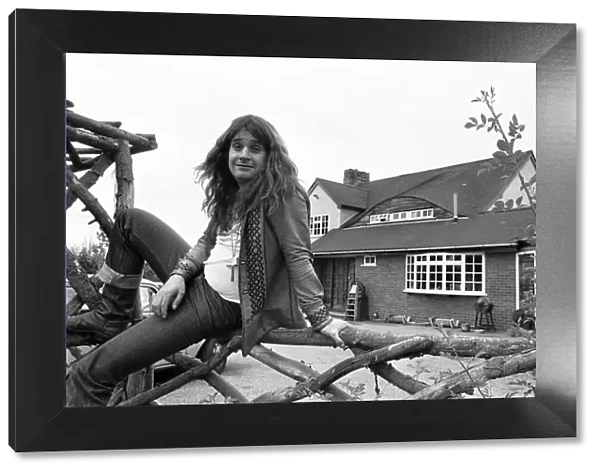 Ozzy Osbourne singer with the Heavy Metal band Black Sabbath seen here at home in his