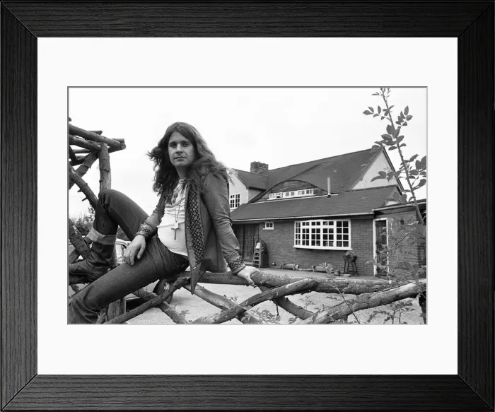 Framed Print : Ozzy Osbourne singer with the Heavy Metal band Black Sabbath seen here at home in his