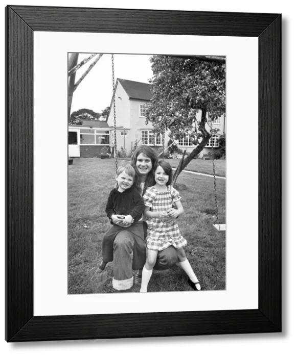 Framed Print : Ozzy Osbourne singer with the Heavy Metal band Black Sabbath seen here at home with his Framed Print : Ozzy Osbourne singer with the Heavy Metal band Black Sabbath seen here at home with his