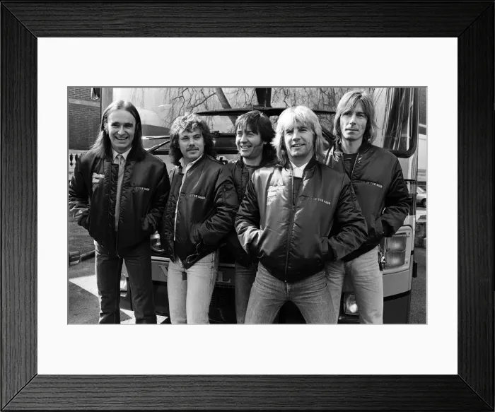Framed Print : Status Quo and their new tour bus, which they will use for their world tour Framed Print : Status Quo and their new tour bus, which they will use for their world tour