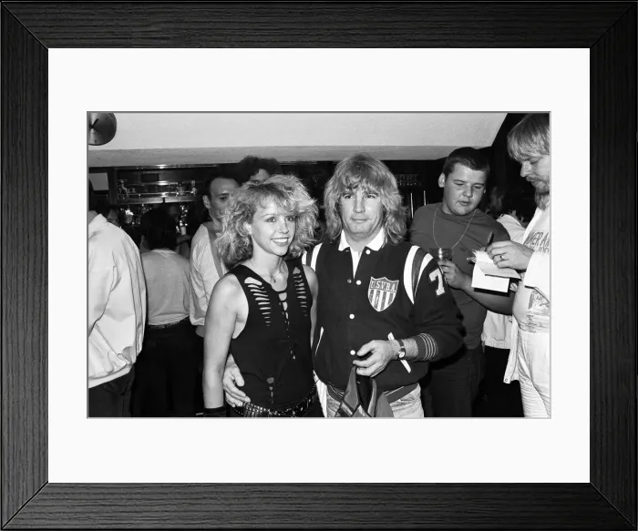 Framed Print : End of the Road party for Status Quo. Quos Rick Parfitt, with Debbie Ash Framed Print : End of the Road party for Status Quo. Quos Rick Parfitt, with Debbie Ash