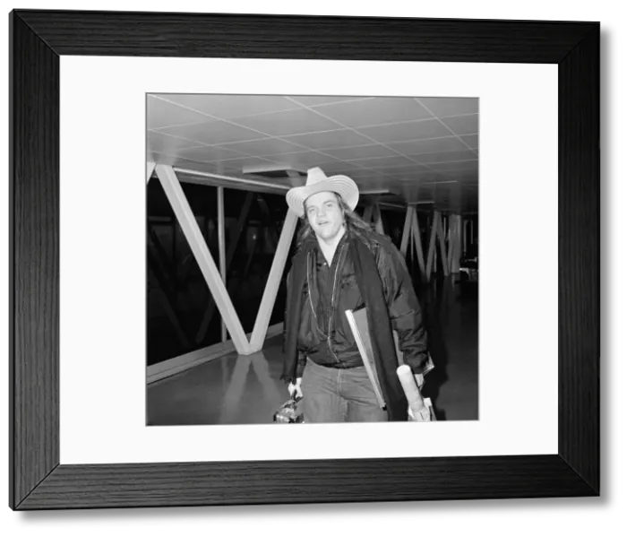Framed Print : Pop singer Meat Loaf leaving Heathrow Airport for New York Framed Print : Pop singer Meat Loaf leaving Heathrow Airport for New York