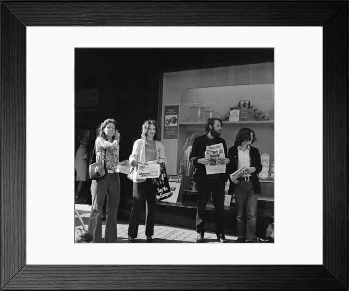 Framed Print : Common Market campaign in Middlesbrough Town Centre. 1971