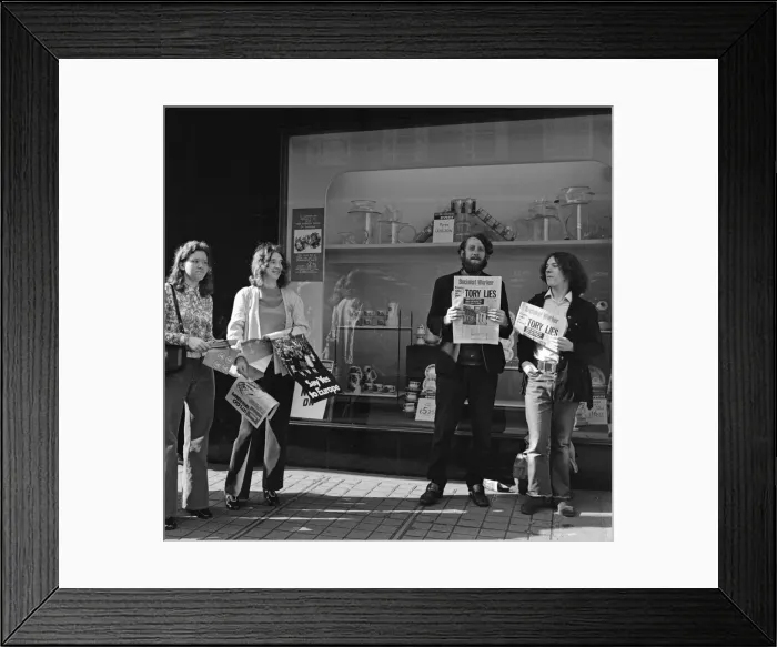 Framed Print : Common Market campaign in Middlesbrough Town Centre. 1971