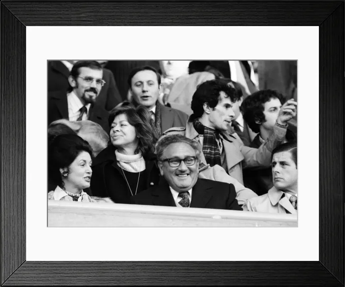 Framed Print : Henry Kissinger watching a football match. Chelsea v Wolverhampton Wanderers Framed Print : Henry Kissinger watching a football match. Chelsea v Wolverhampton Wanderers