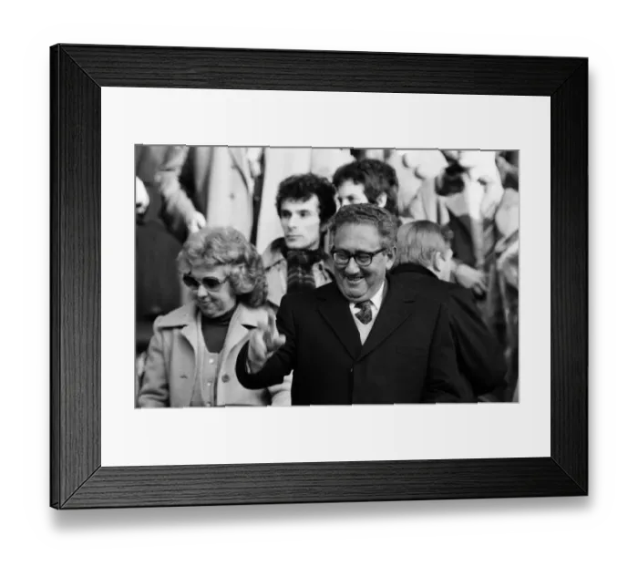 Framed Print : Henry Kissinger watching a football match. Chelsea v Wolverhampton Wanderers
