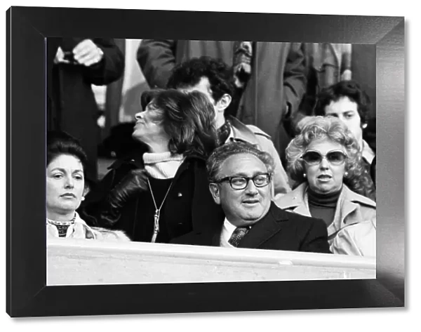 Henry Kissinger watching a football match. Chelsea v Wolverhampton Wanderers