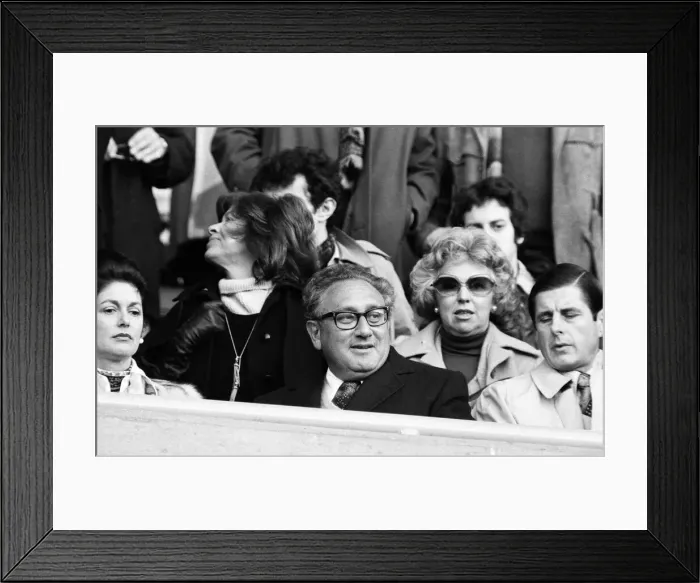 Framed Print : Henry Kissinger watching a football match. Chelsea v Wolverhampton Wanderers Framed Print : Henry Kissinger watching a football match. Chelsea v Wolverhampton Wanderers