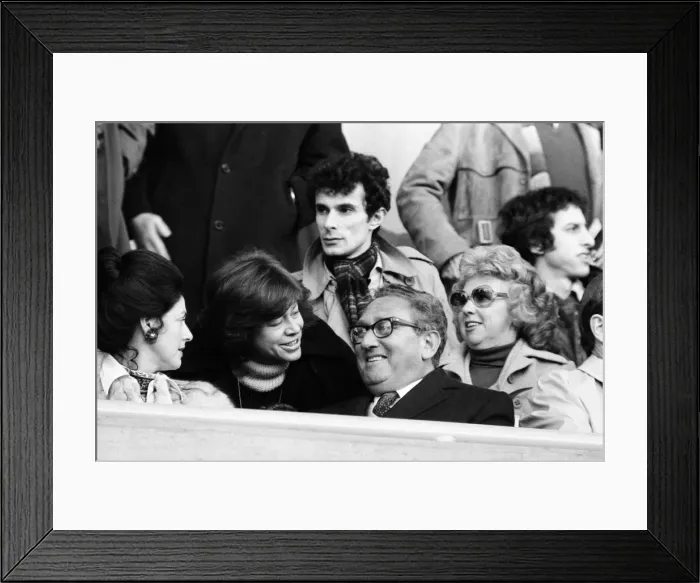 Framed Print : Henry Kissinger watching a football match. Chelsea v Wolverhampton Wanderers Framed Print : Henry Kissinger watching a football match. Chelsea v Wolverhampton Wanderers