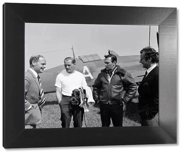 Famous Battle of Britain pilots visited the RAF station at Duxford, near Cambridge