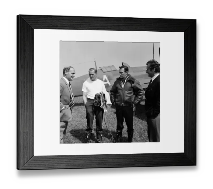 Framed Print : Famous Battle of Britain pilots visited the RAF station at Duxford, near Cambridge Framed Print : Famous Battle of Britain pilots visited the RAF station at Duxford, near Cambridge