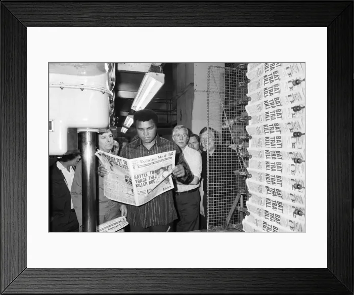 Framed Print : American former world champion heavyweight boxer Muhammad Ali