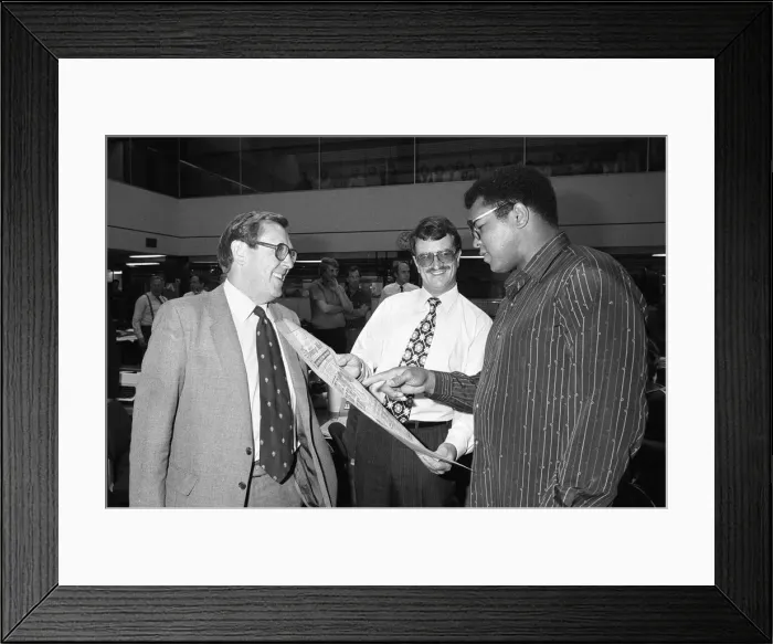 Framed Print : American former world champion heavyweight boxer Muhammad Ali