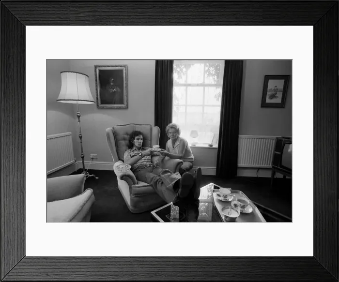 Framed Print : British motorcycle road racer Barry Sheene pictured at his home Ashwood Hall Framed Print : British motorcycle road racer Barry Sheene pictured at his home Ashwood Hall