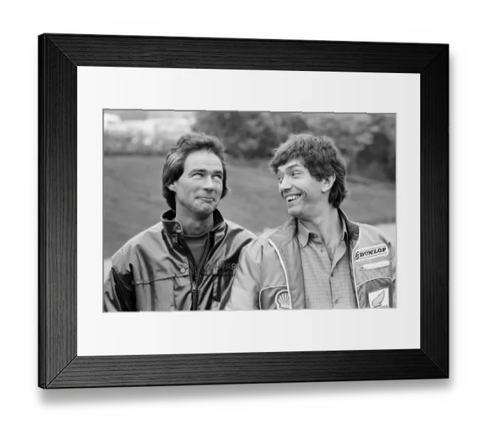 Framed Print : British Motorcycle road racer Barry Sheene opens the Third International Road racing show