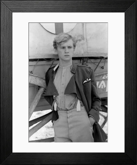 Framed Print : Peter Firth on the set of Aces High, the story of the Royal Flying Corps Framed Print : Peter Firth on the set of Aces High, the story of the Royal Flying Corps
