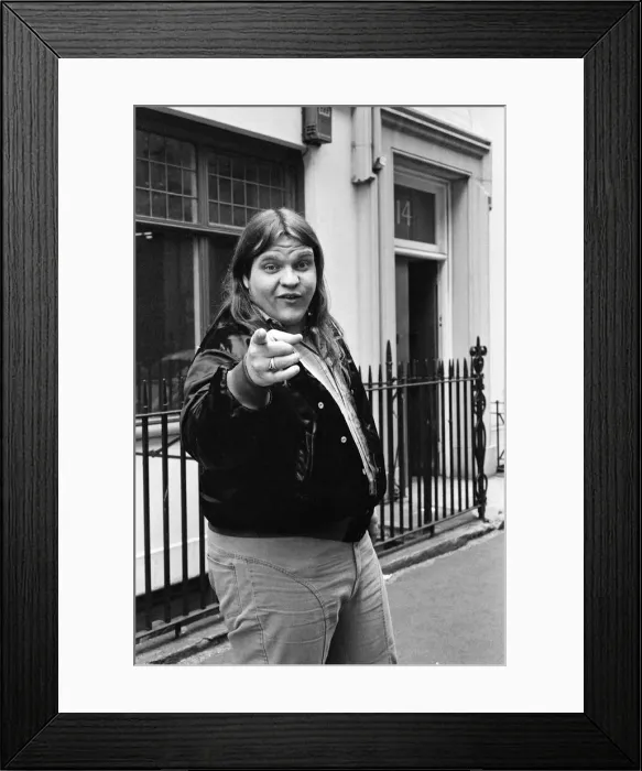 Framed Print : Musician Meat Loaf, pictured in London. 8th June 1978 Framed Print : Musician Meat Loaf, pictured in London. 8th June 1978
